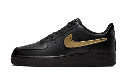 Pack Air Force 1 Negro Oro Metálico Swoosh Desmontable