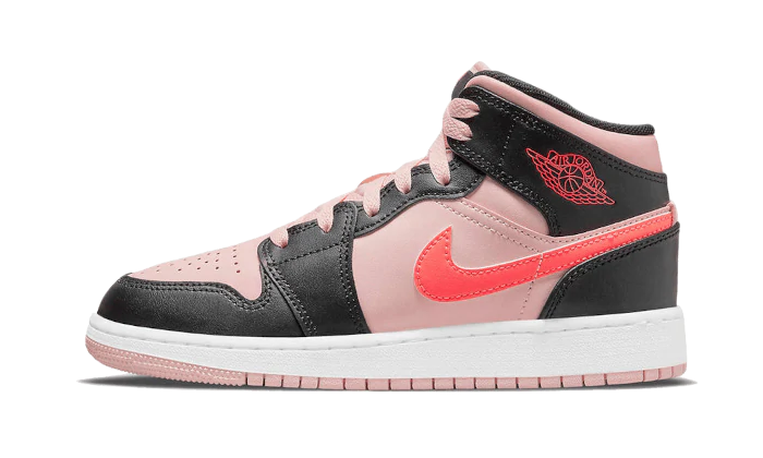 Air Jordan 1 Mid Black Pink Crimson
